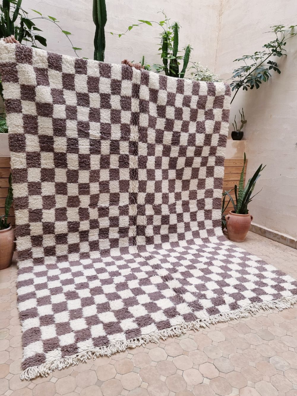 Reserved - Moroccan Checkered Rug 290x210cm