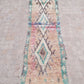 Marokkolainen vintage Boujaad käytävämatto 260x80cm