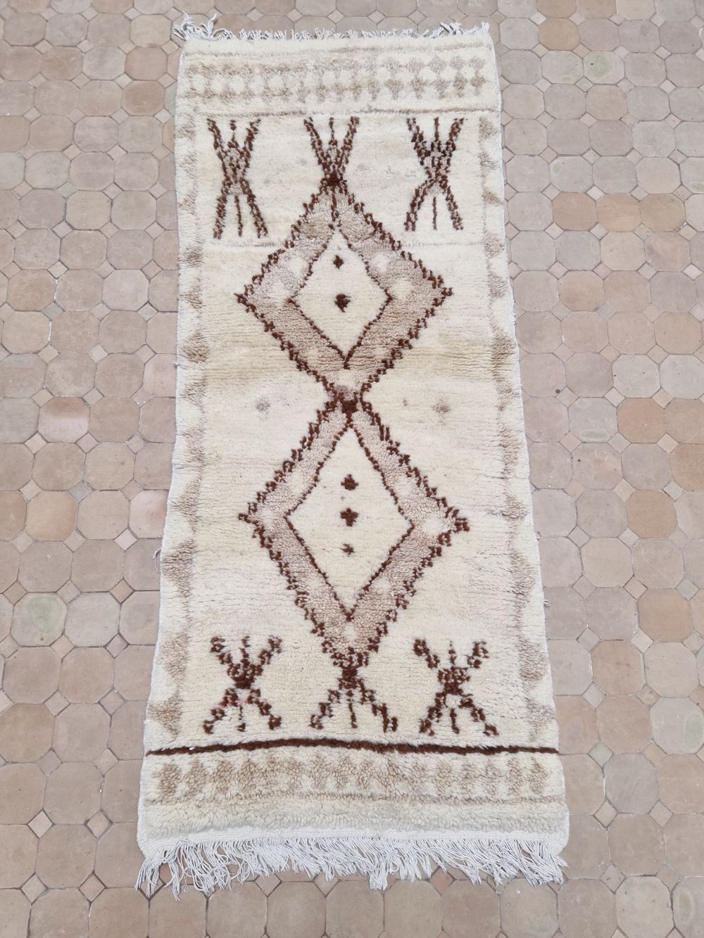 Marokkolainen vintage Beni Ouarain matto 175x75cm