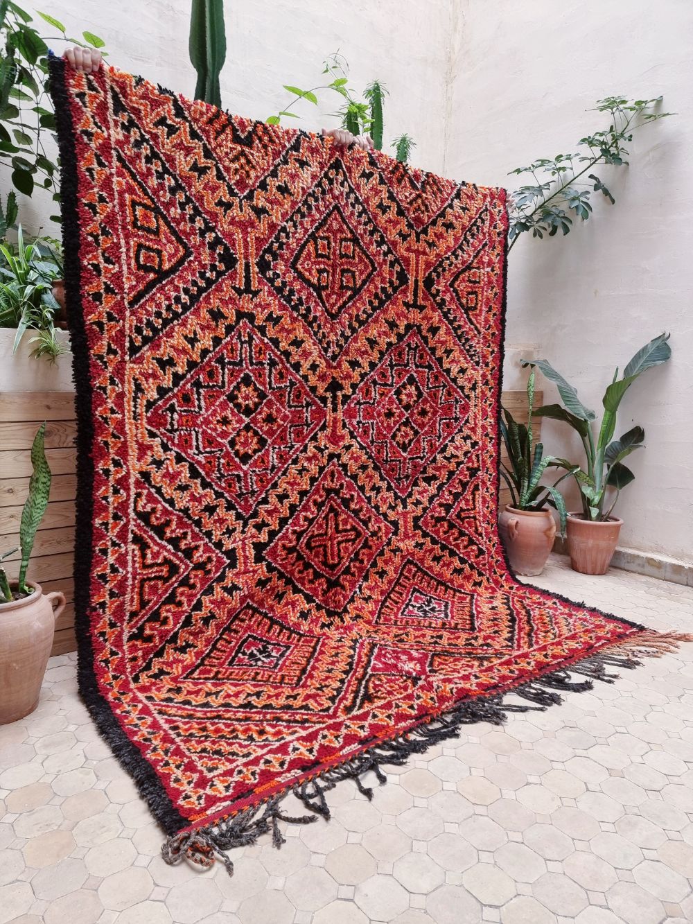 Marokkolainen vintage Beni M'Guild matto 245x190cm