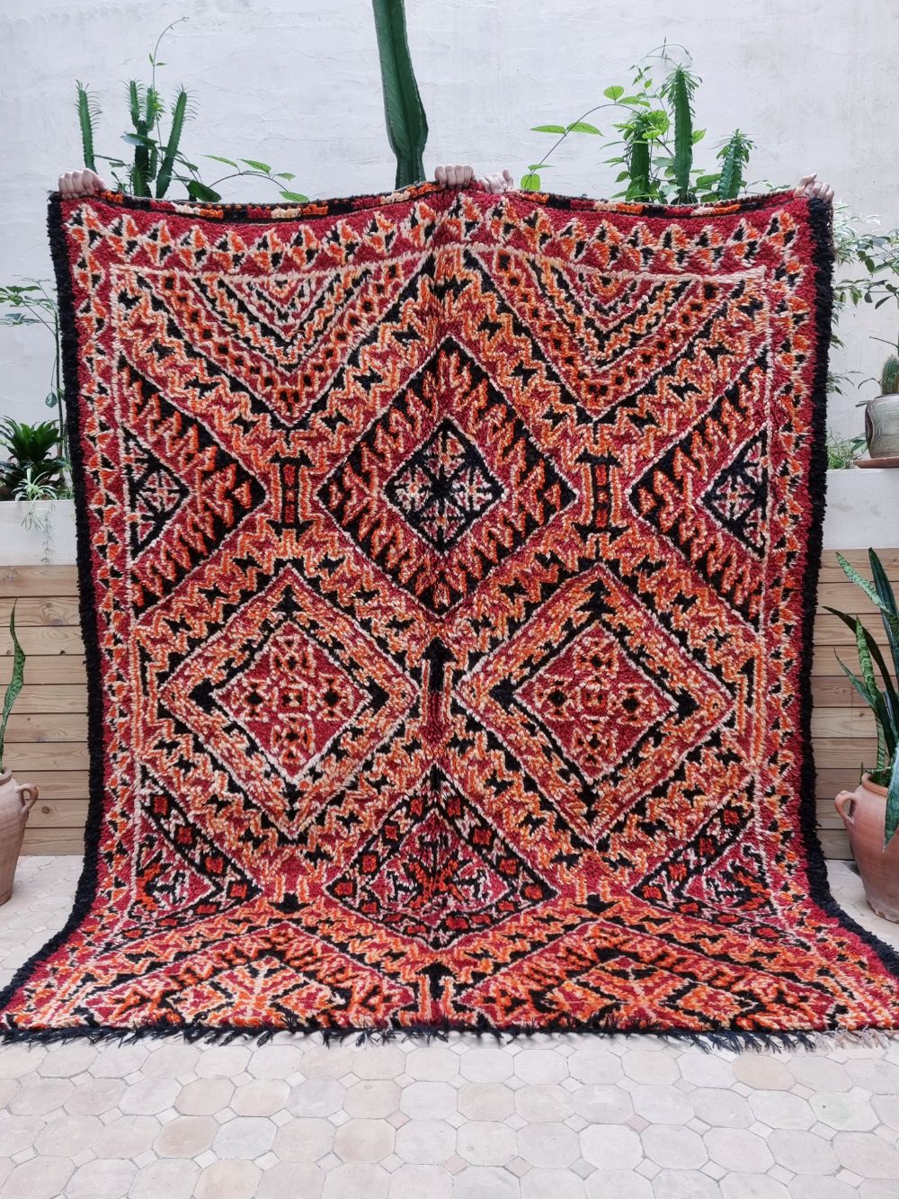 Marokkolainen vintage Beni M'Guild matto 230x195cm