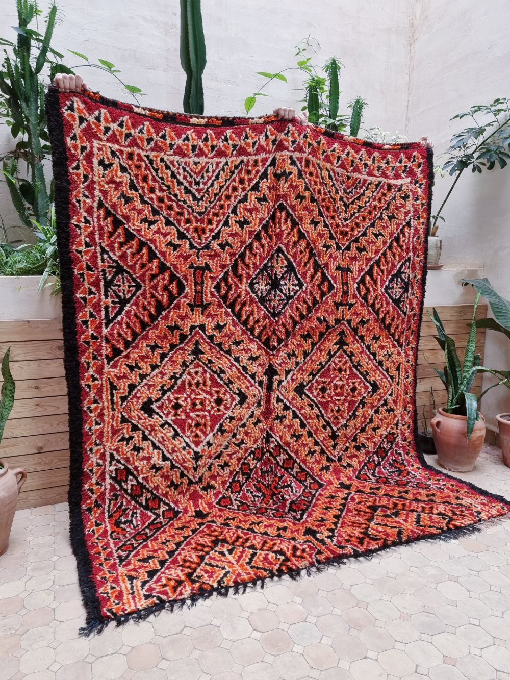 Marokkolainen vintage Beni M'Guild matto 230x195cm