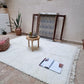 Moroccan All White Rug 230x170cm