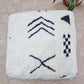 Moroccan Black and white Pouf