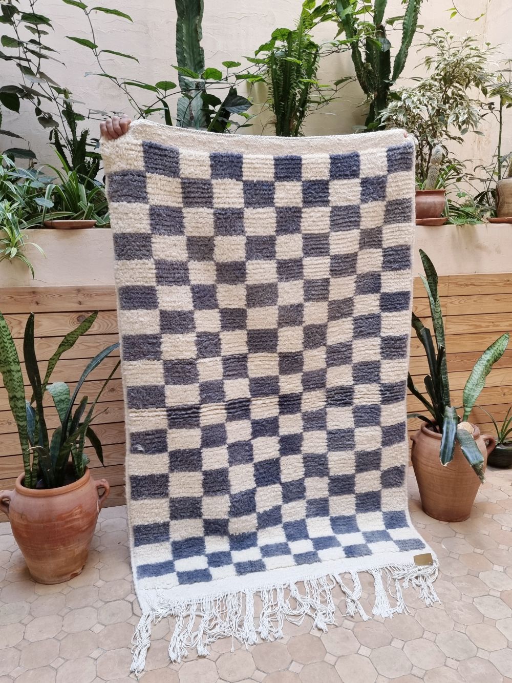 Moroccan Checkered Rug 160x105cm