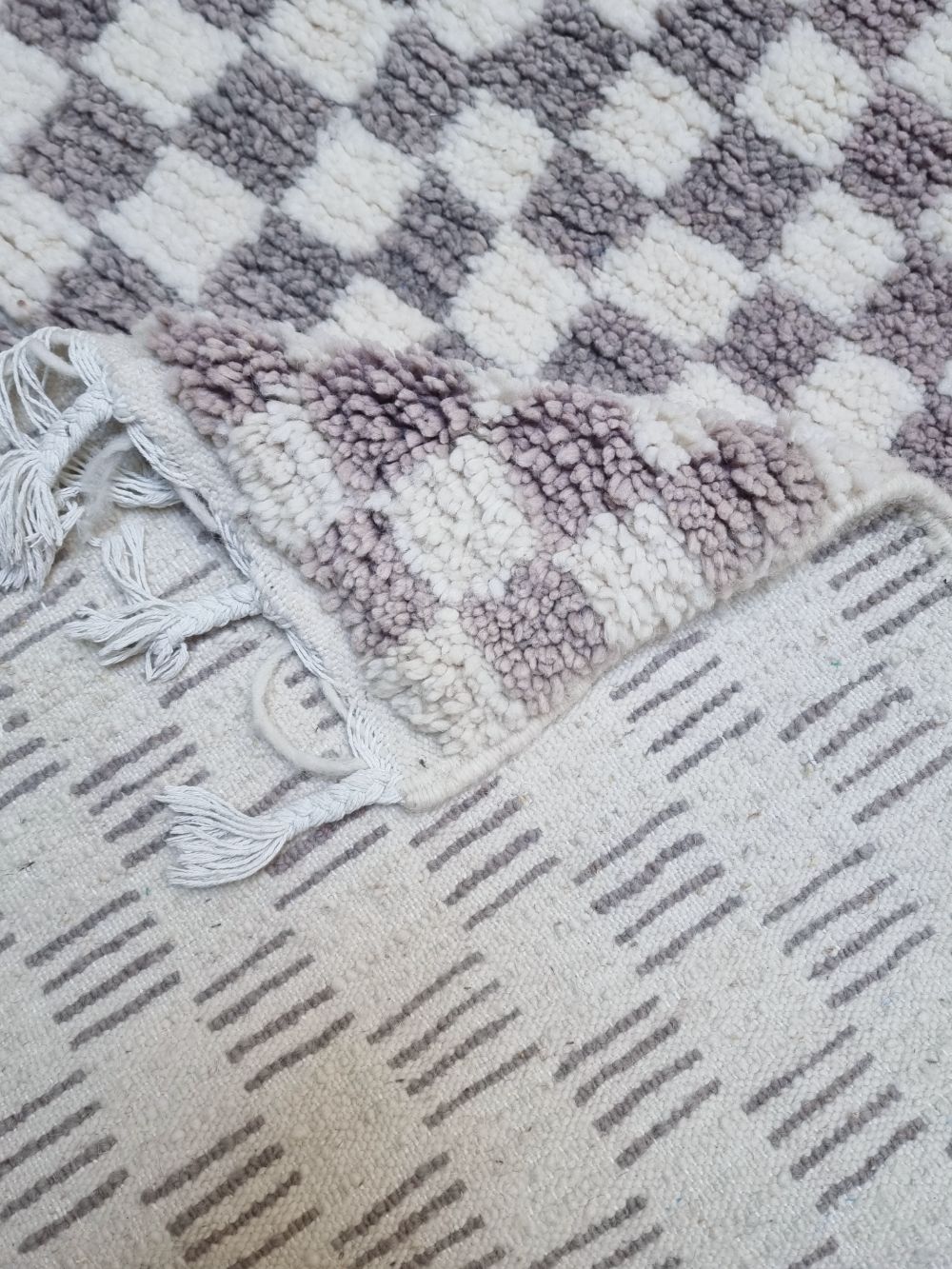 Marokkolainen ruudullinen matto 150x105cm