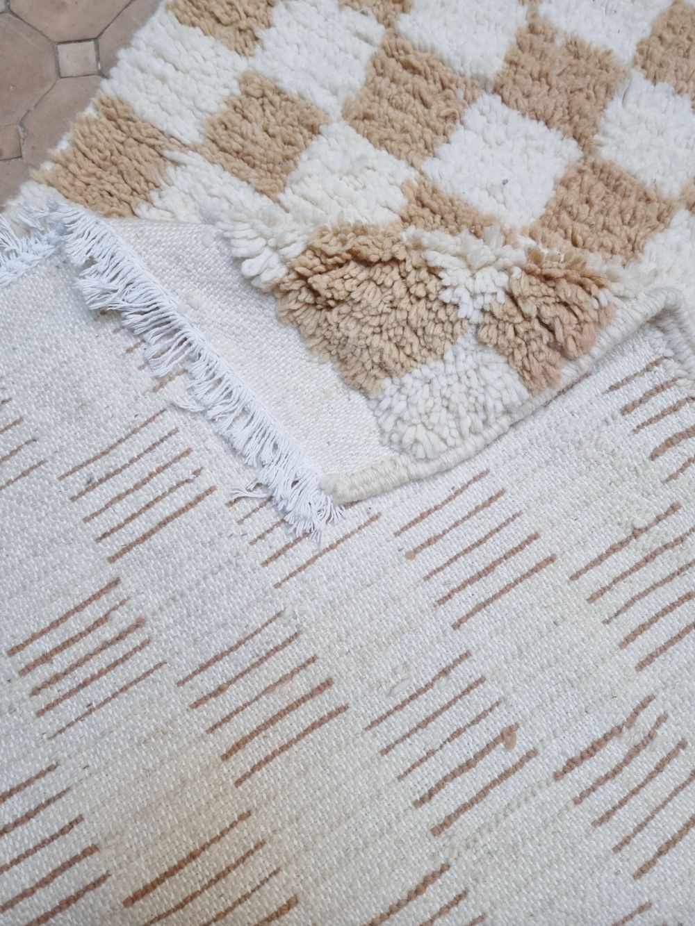 Marokkolainen ruudullinen matto 145x95cm