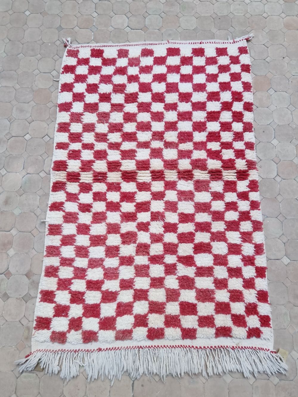 Marokkolainen ruudullinen matto 160x105cm