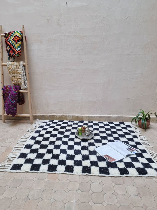 Moroccan Checkered Rug 150x130cm
