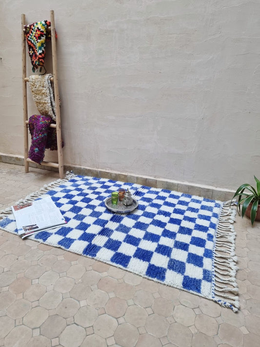 Moroccan Checkered Rug 145x110cm