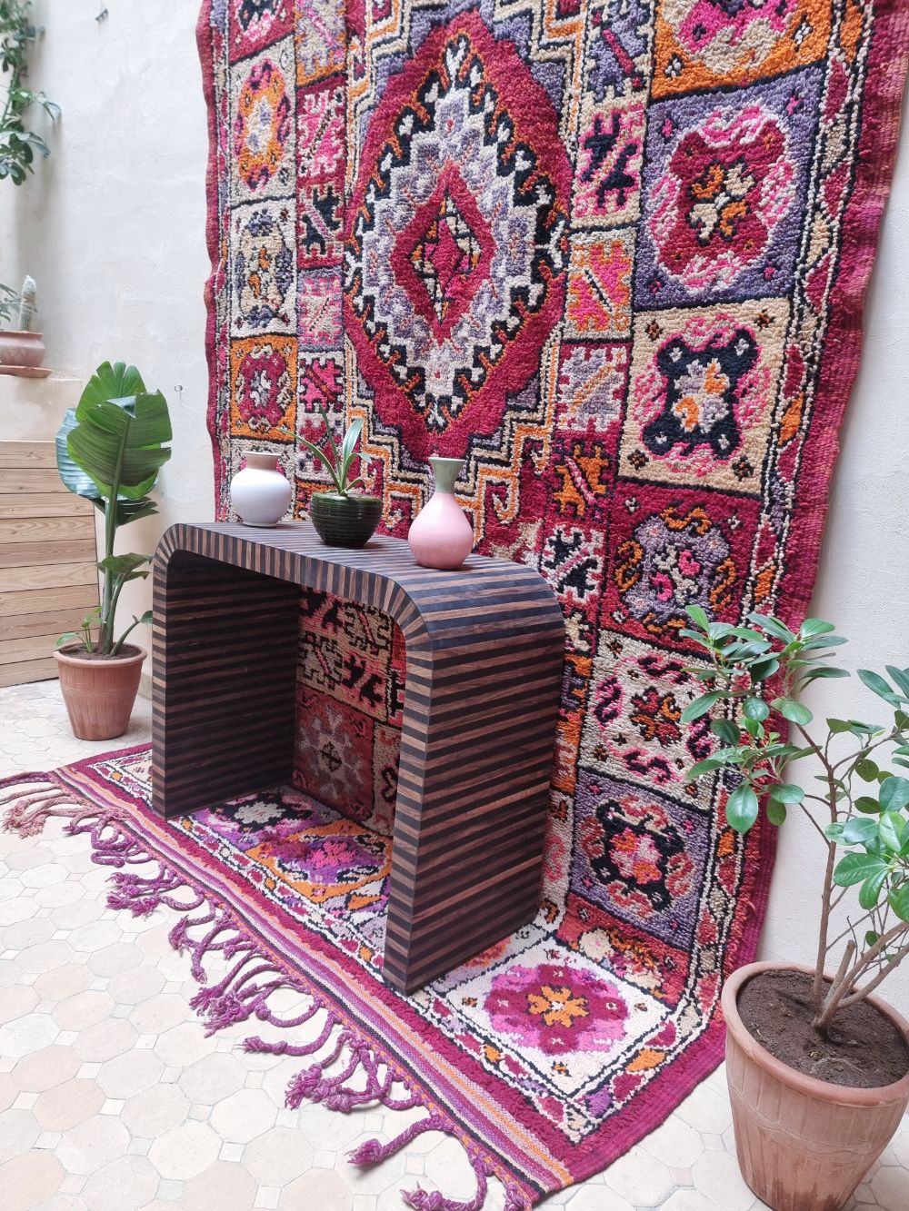 Moroccan Vintage Boujaad Rug 390x190cm
