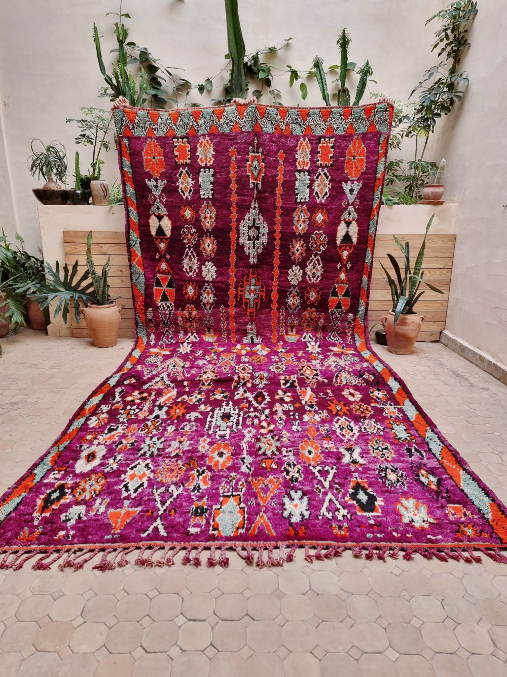 Moroccan Vintage Boujaad Rug 425x200cm