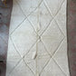 Moroccan All White Rug 295x200cm