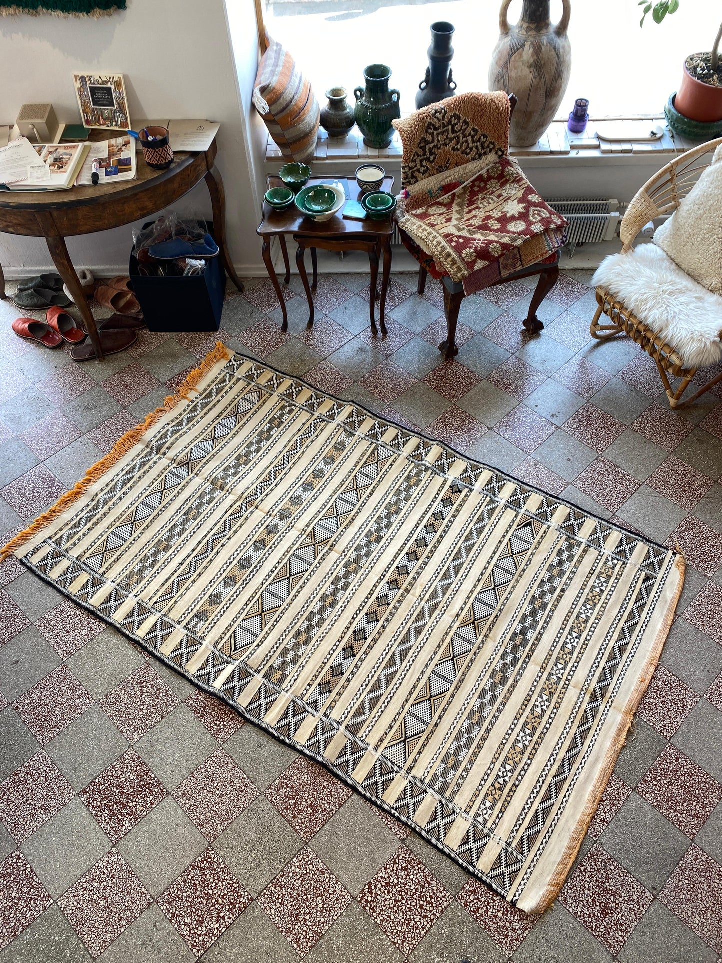 Marokkolainen Kilim Hanbel matto 220x130cm