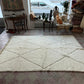 Moroccan All White Rug 290x205cm