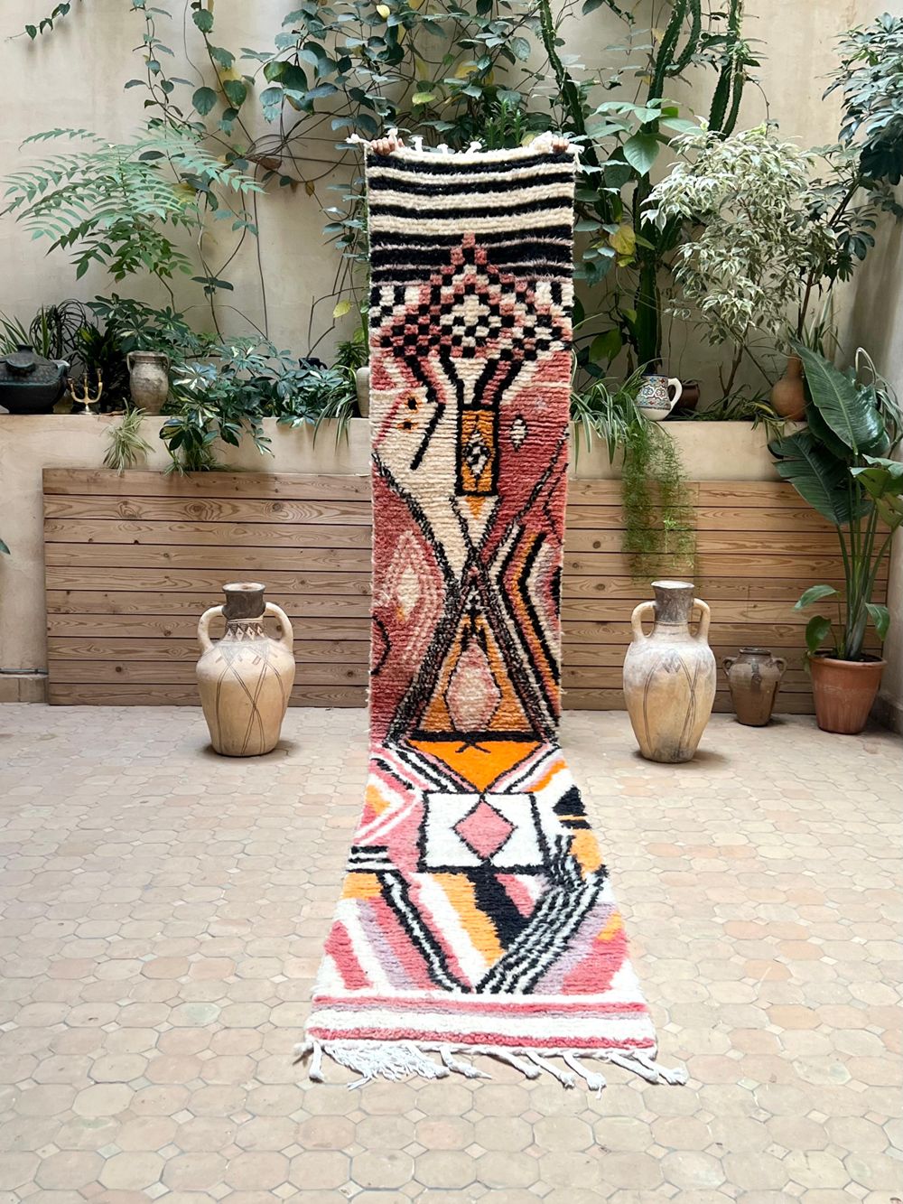 Moroccan Boujaad Runner 390x65cm
