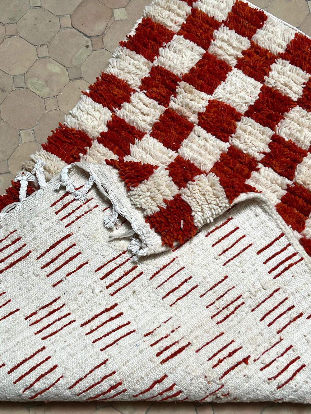 Marokkolainen ruudullinen matto 150x100cm