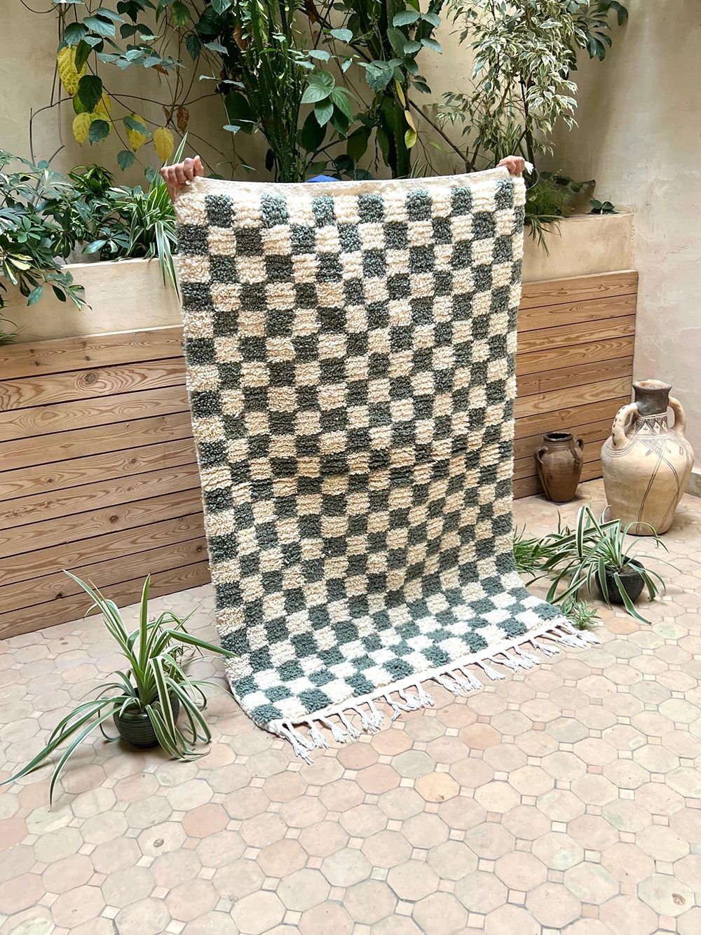 Moroccan Checkered Rug 155x105cm