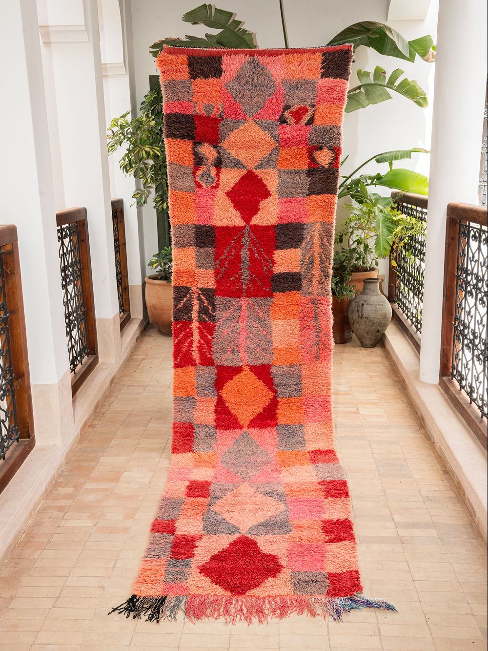 Moroccan Vintage Boujaad Runner Rug 290x80cm