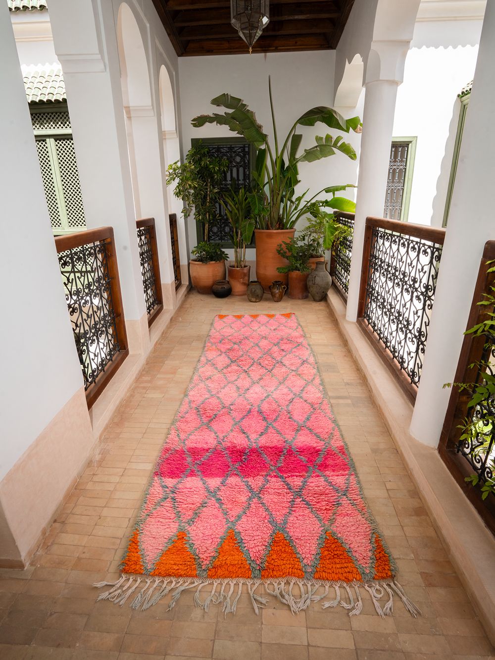 Moroccan Vintage Boujaad Runner Rug 290x95cm