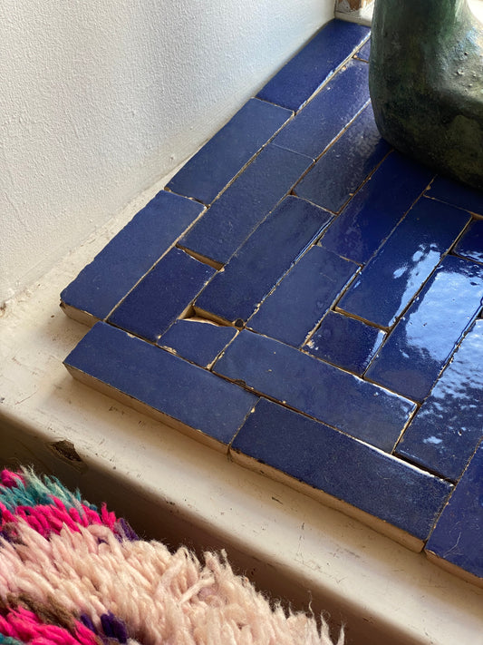 Moroccan Bejmat Tiles: Dark blue
