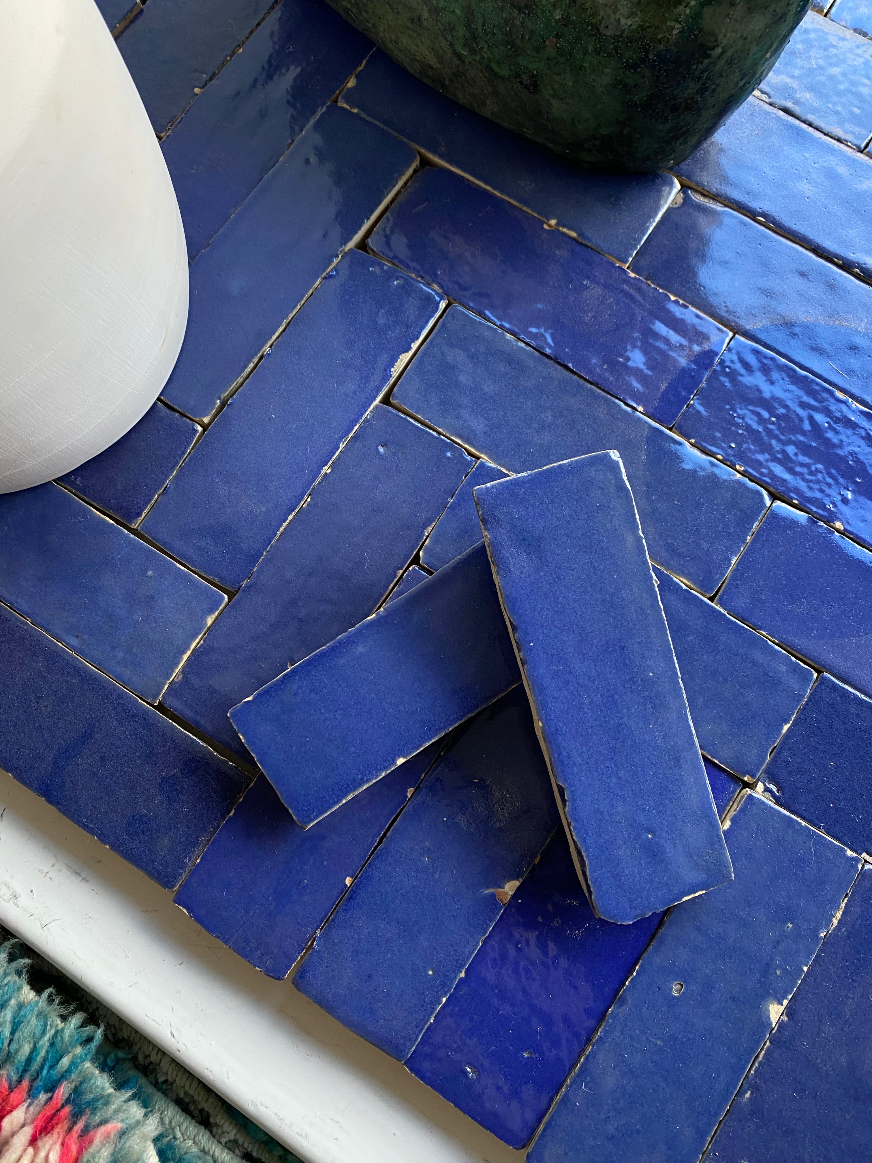 Moroccan Bejmat Tiles: Dark blue