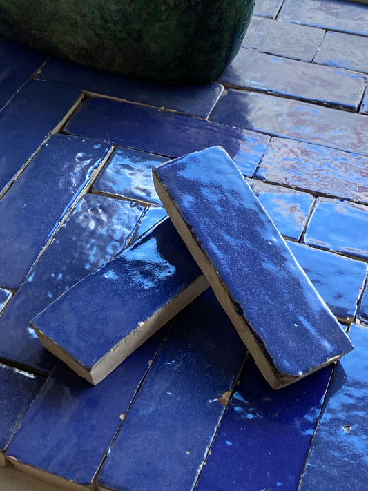 Moroccan Bejmat Tiles: Dark blue