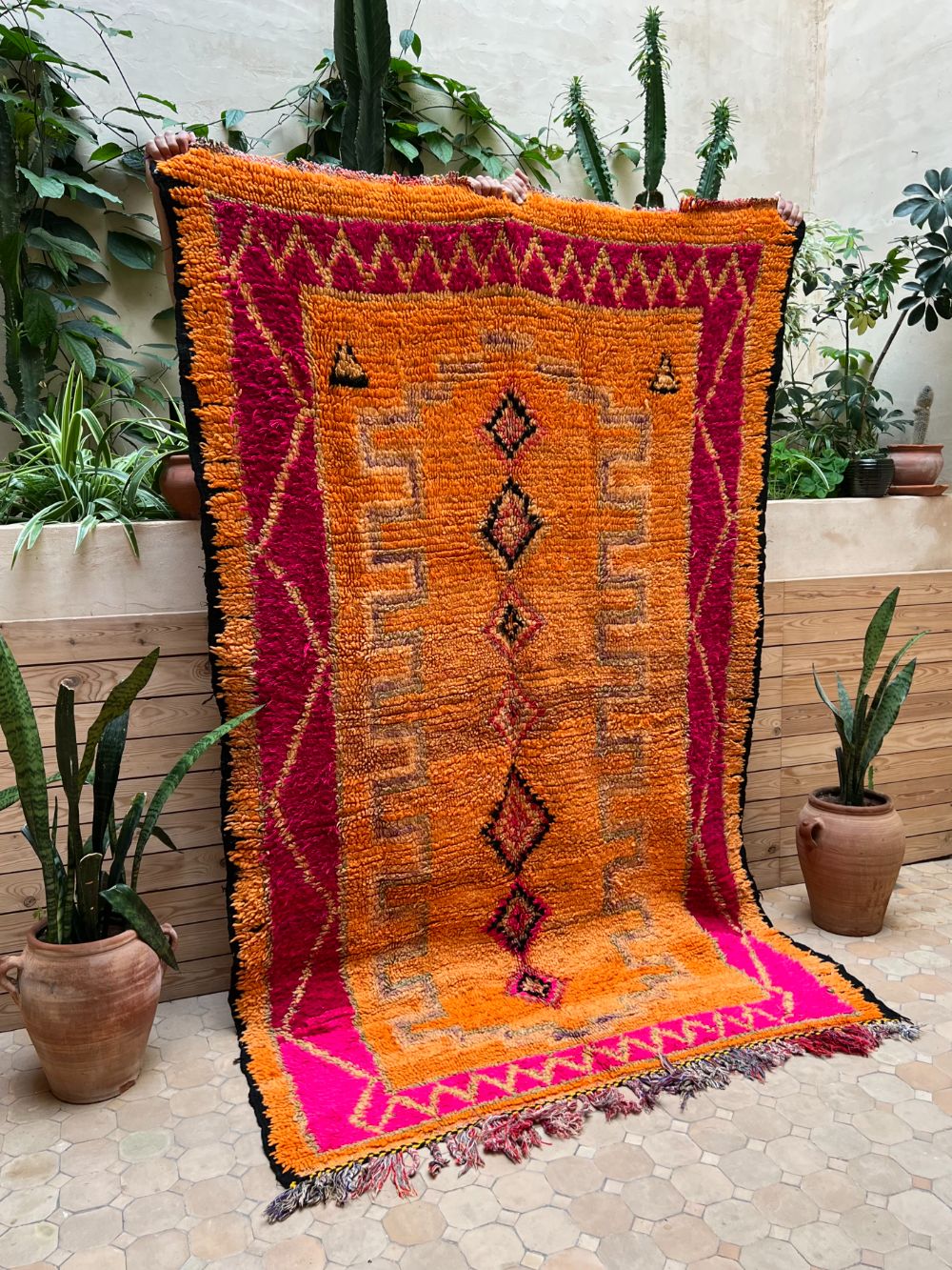 Marokkolainen vintage Boujaad matto 230x140cm