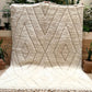 Moroccan All White Rug 280x215cm