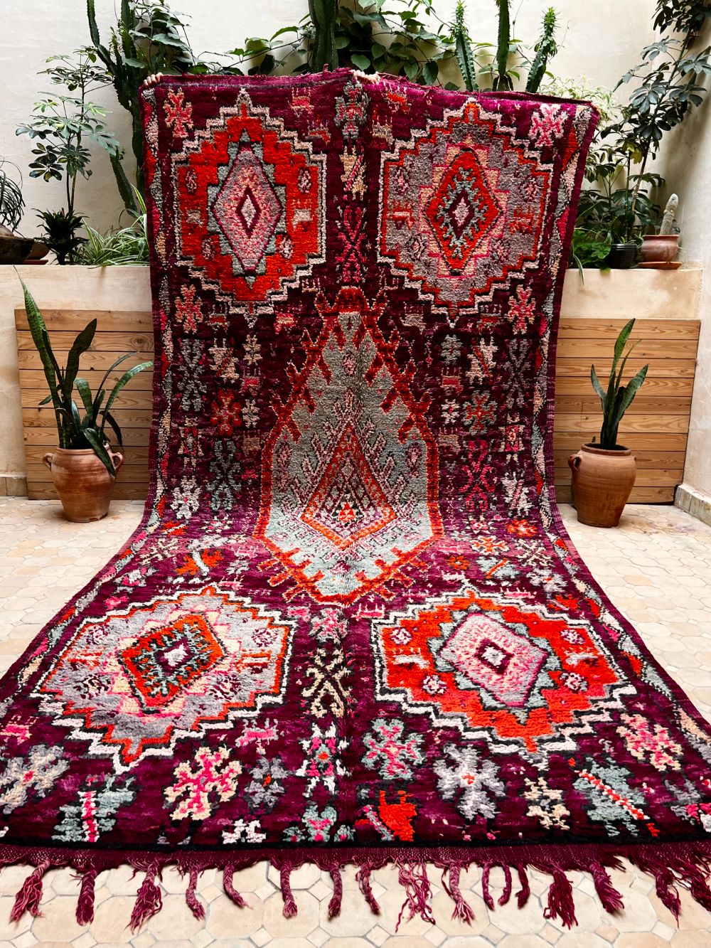 Marokkolainen vintage Boujaad matto 400x185cm