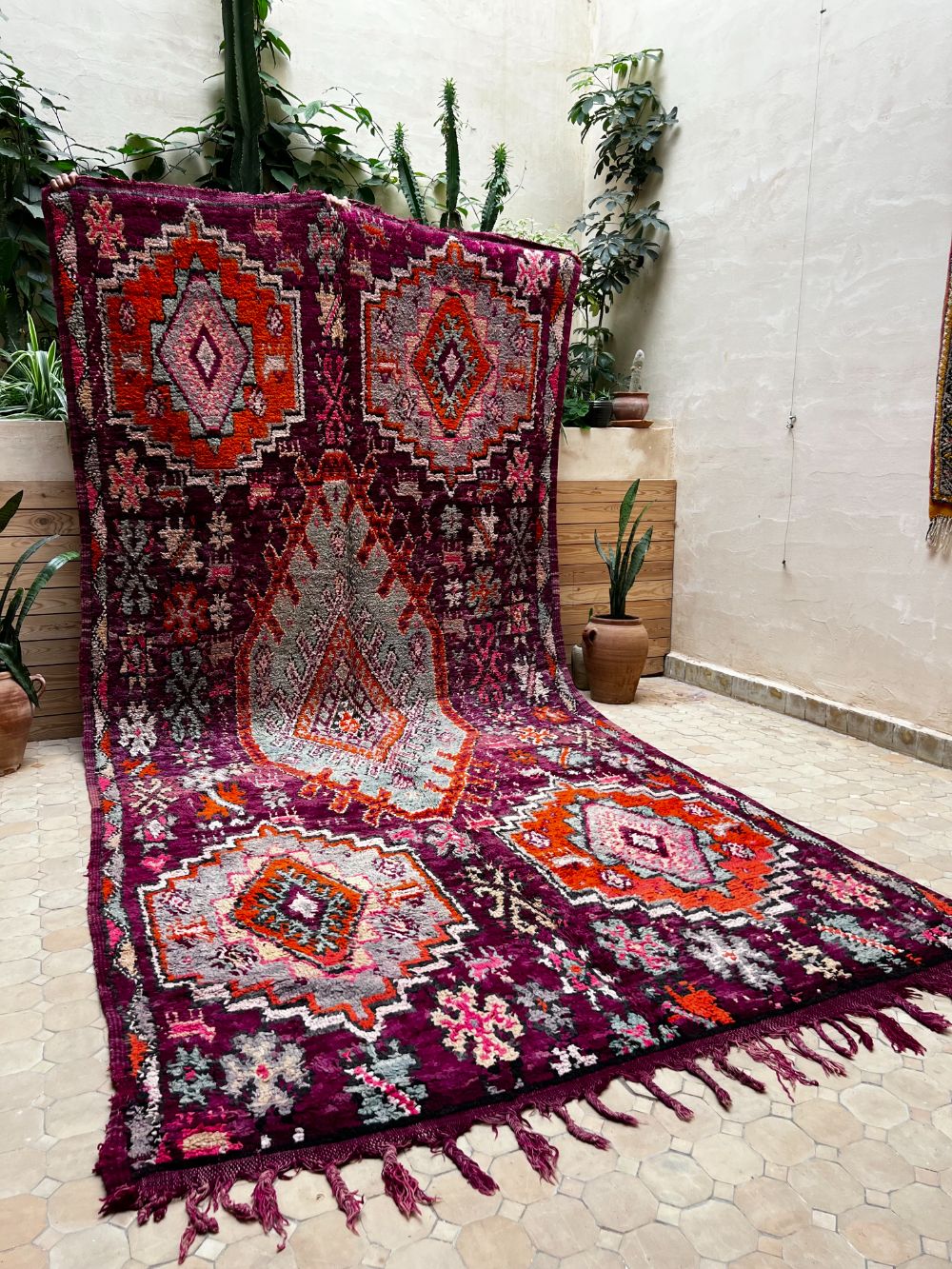 Marokkolainen vintage Boujaad matto 400x185cm