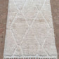 Moroccan All White Rug 145x100cm