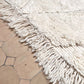 Moroccan All White Rug 145x110cm