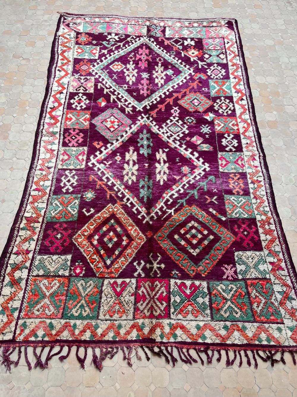 Moroccan Vintage Boujaad Rug 340x190cm