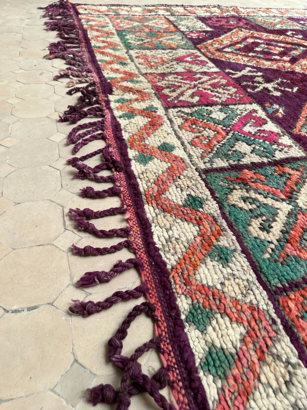 Moroccan Vintage Boujaad Rug 340x190cm