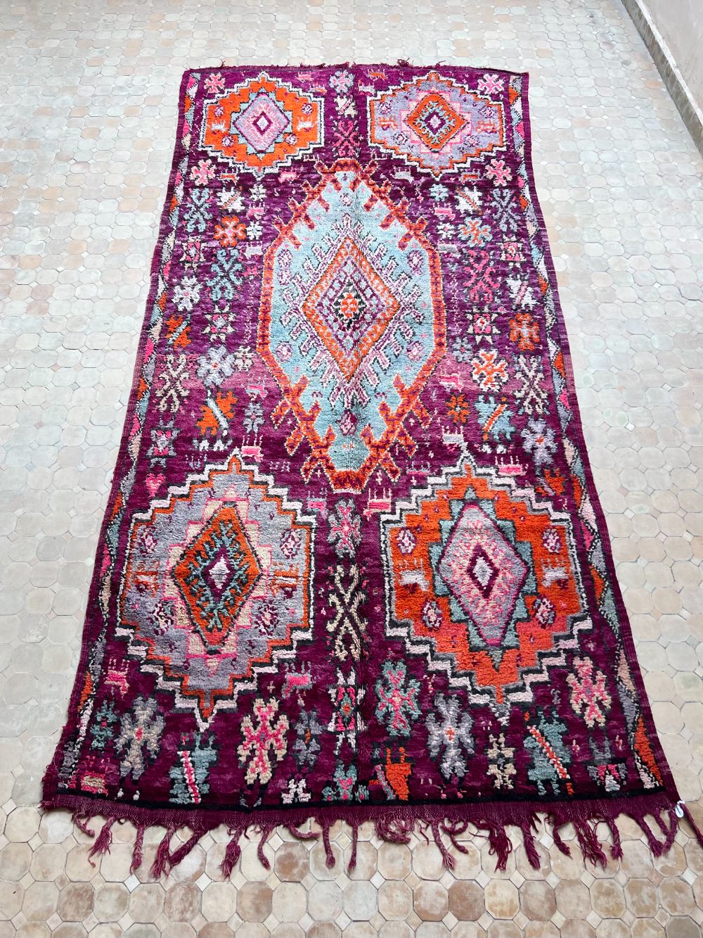 Marokkolainen vintage Boujaad matto 400x185cm