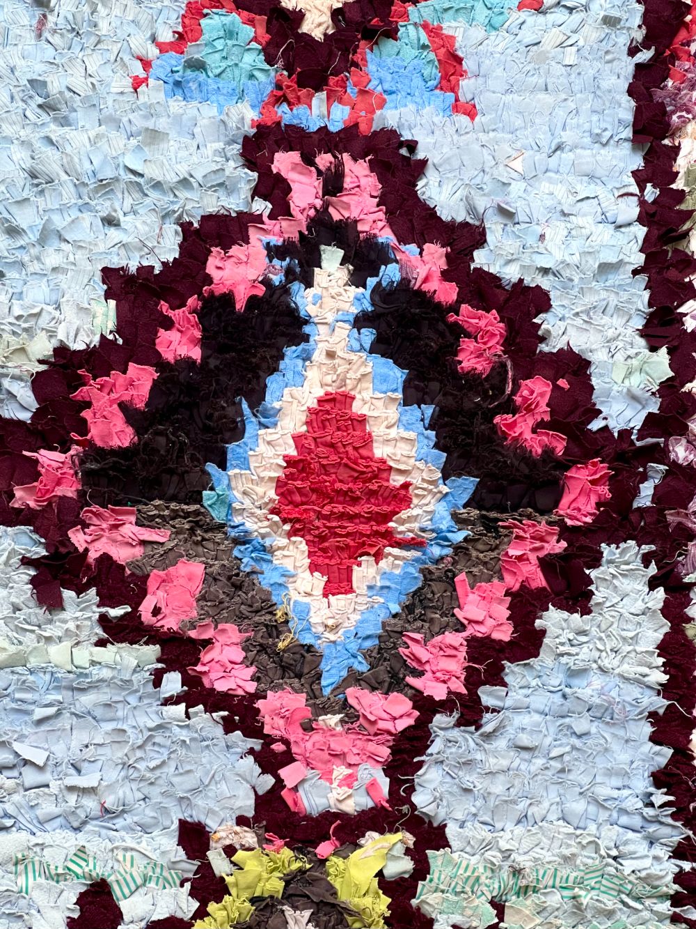 Moroccan Vintage Boucherouite Rug 200x80cm