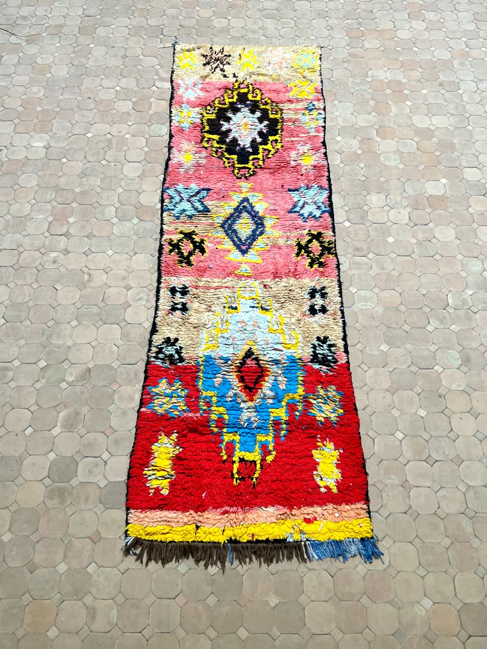 Marokkolainen vintage Boujaad käytävämatto 290x80cm