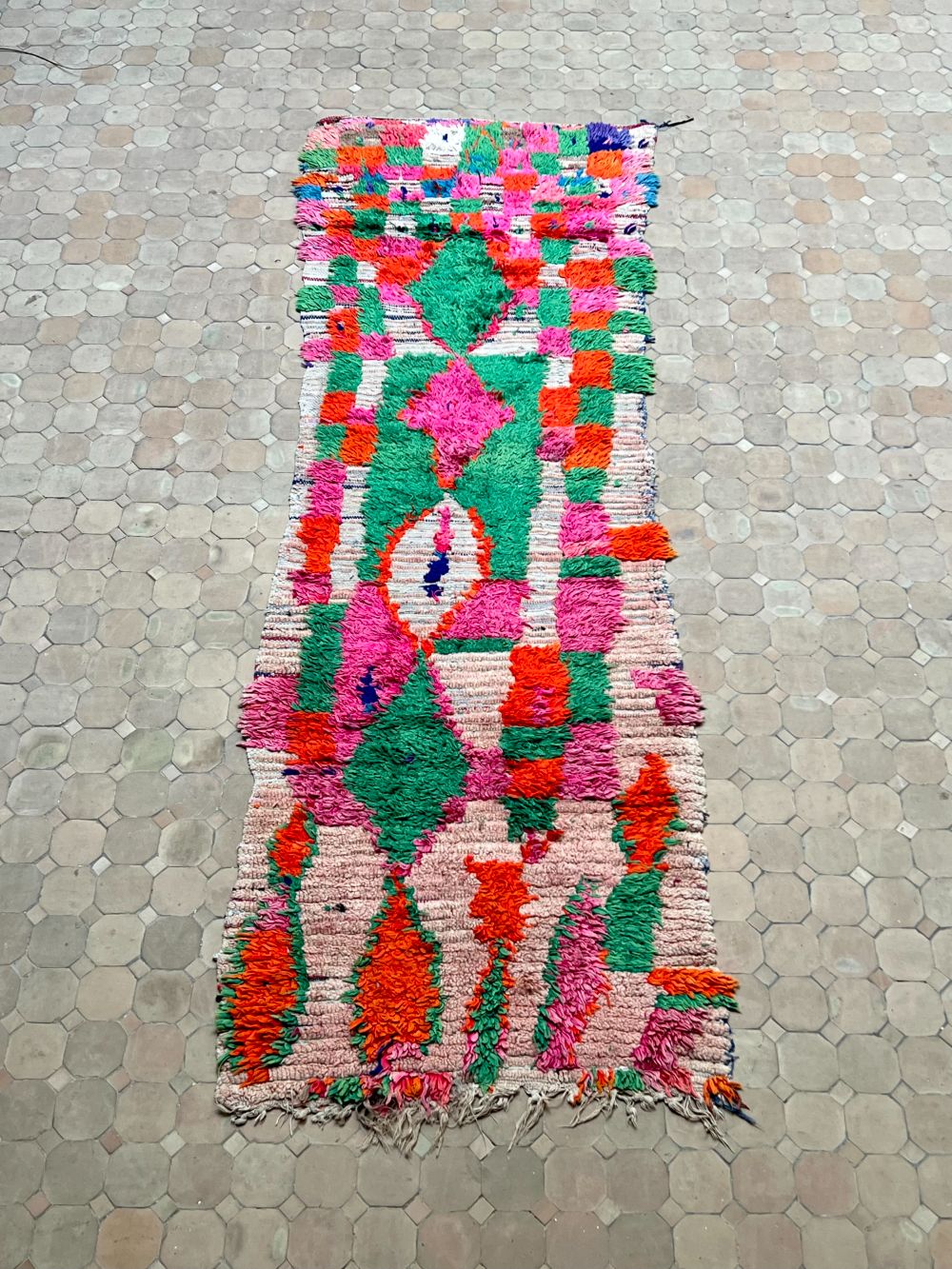 Marokkolainen vintage Boujaad käytävämatto 270x90cm