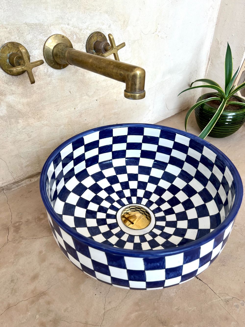 Moroccan Checkered Washbasin sink ⌀35cm