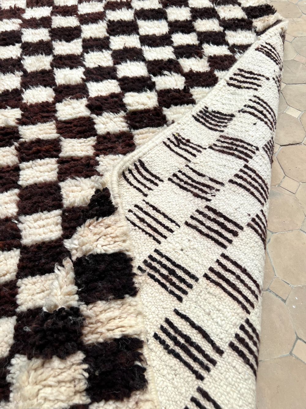 Moroccan Checkered Rug 170x105cm