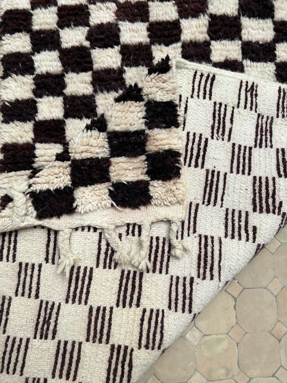 Moroccan Checkered Rug 170x105cm