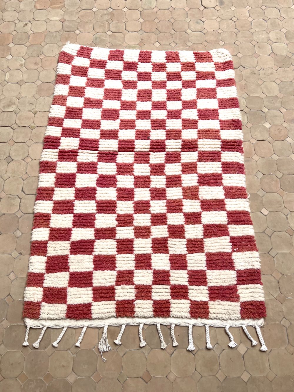 Marokkolainen ruudullinen matto 150x105cm