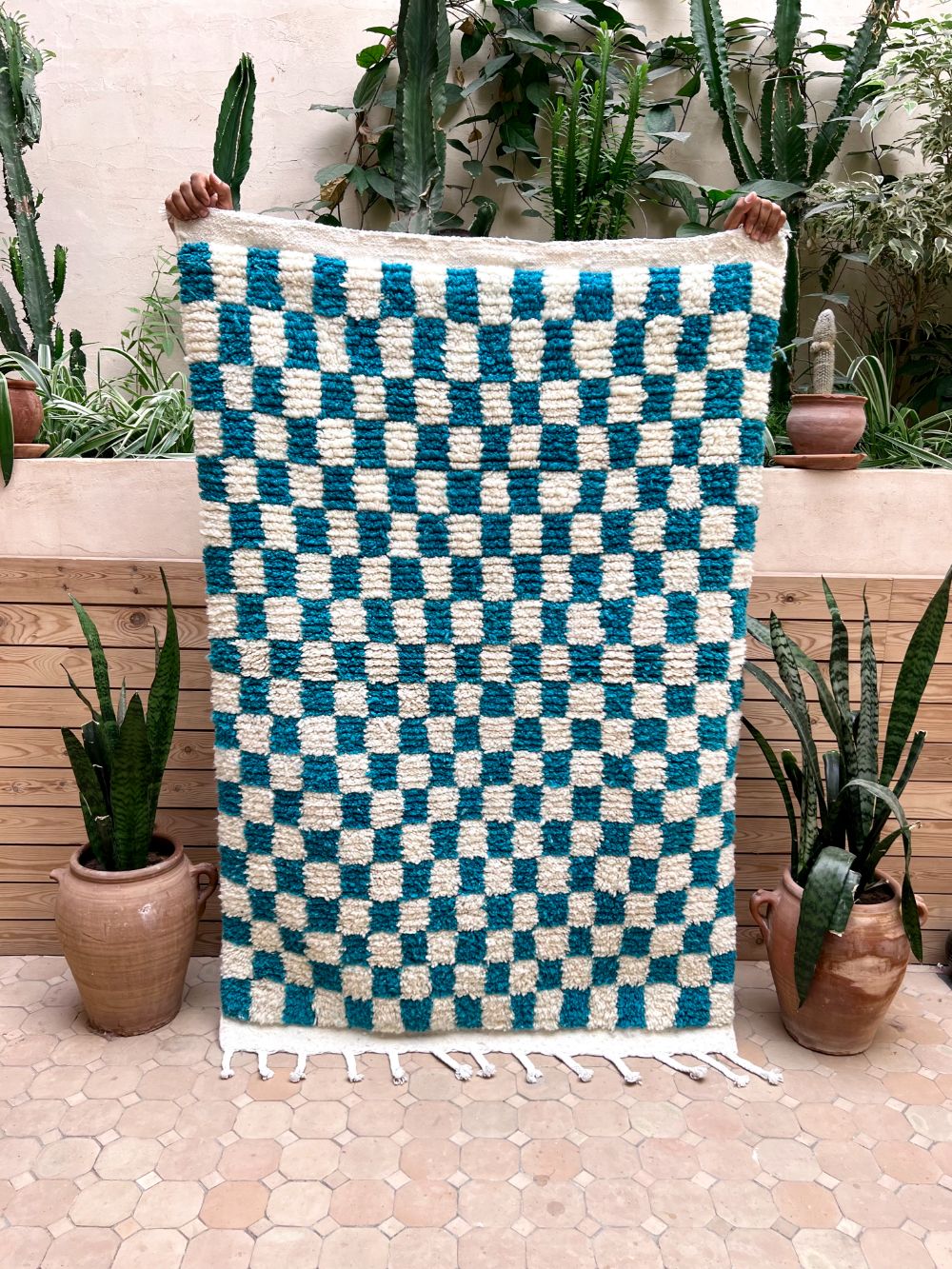 Moroccan Checkered Rug 155x100cm