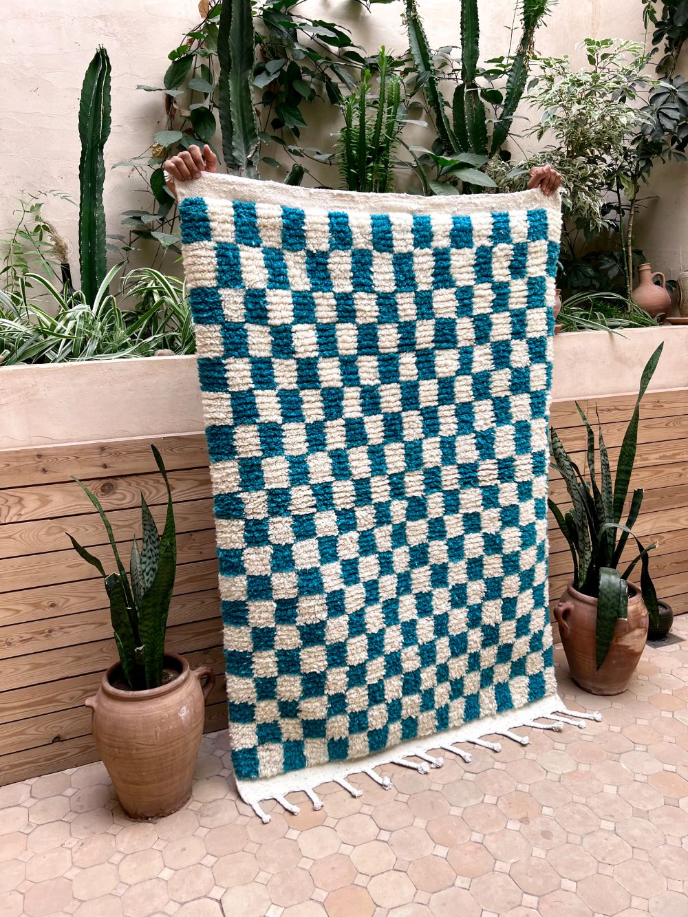 Moroccan Checkered Rug 155x100cm