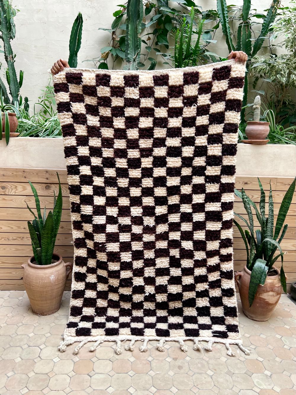 Moroccan Checkered Rug 170x105cm