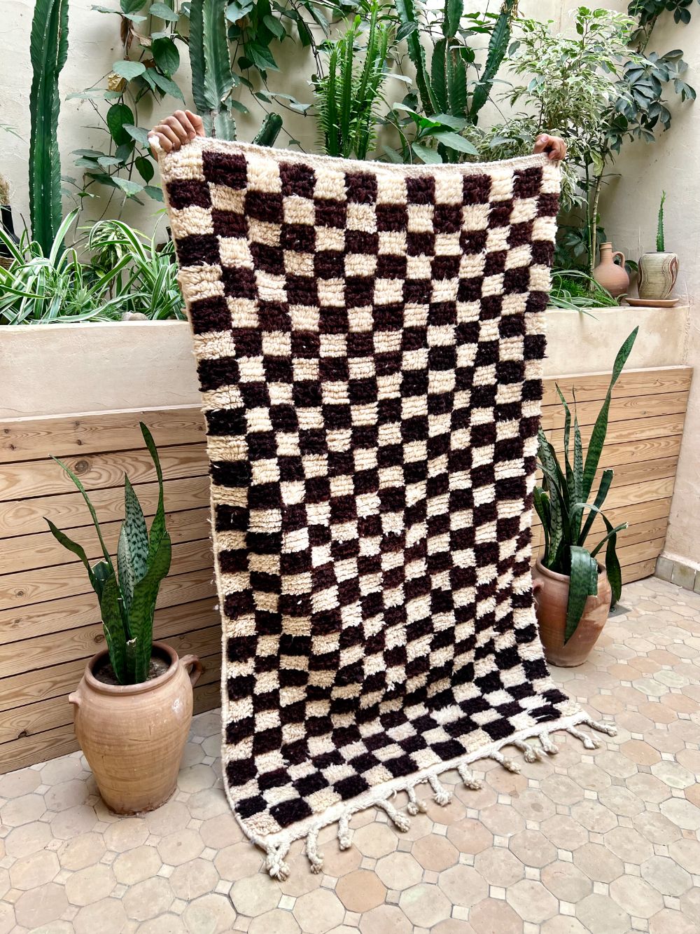 Moroccan Checkered Rug 170x105cm