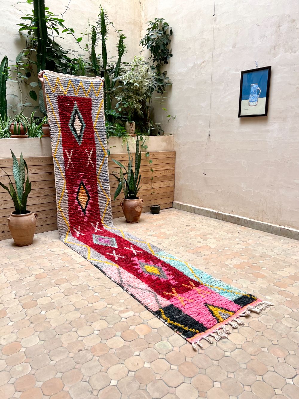 Moroccan Boujaad Runner 390x70cm