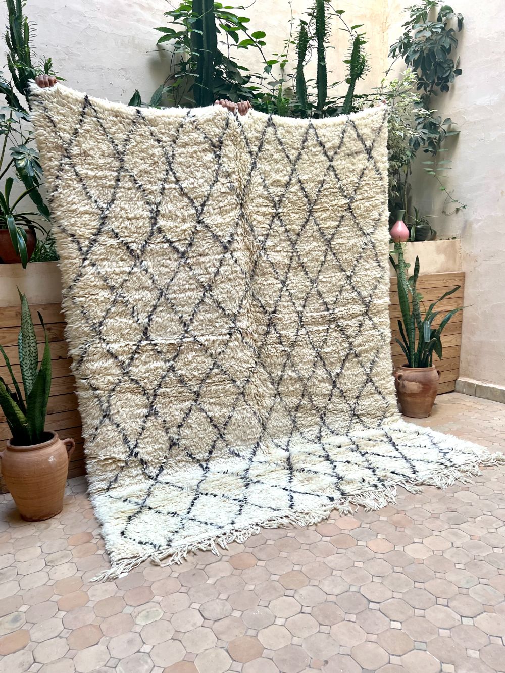 Marokkolainen vintage Beni Ouarain matto 240x190cm