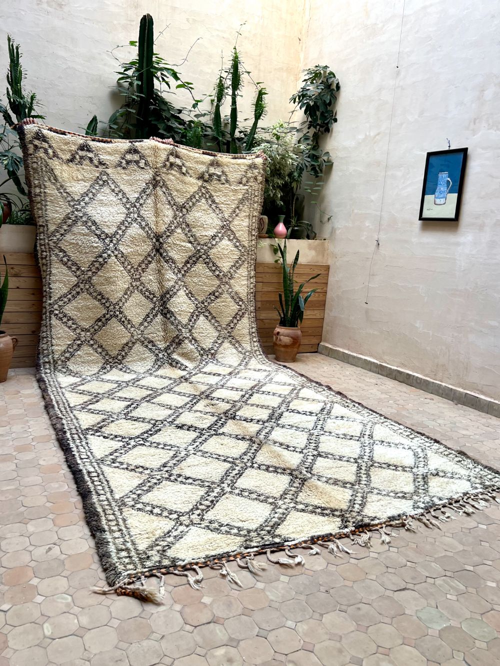Moroccan Vintage Beni Ouarain Rug 430x200cm
